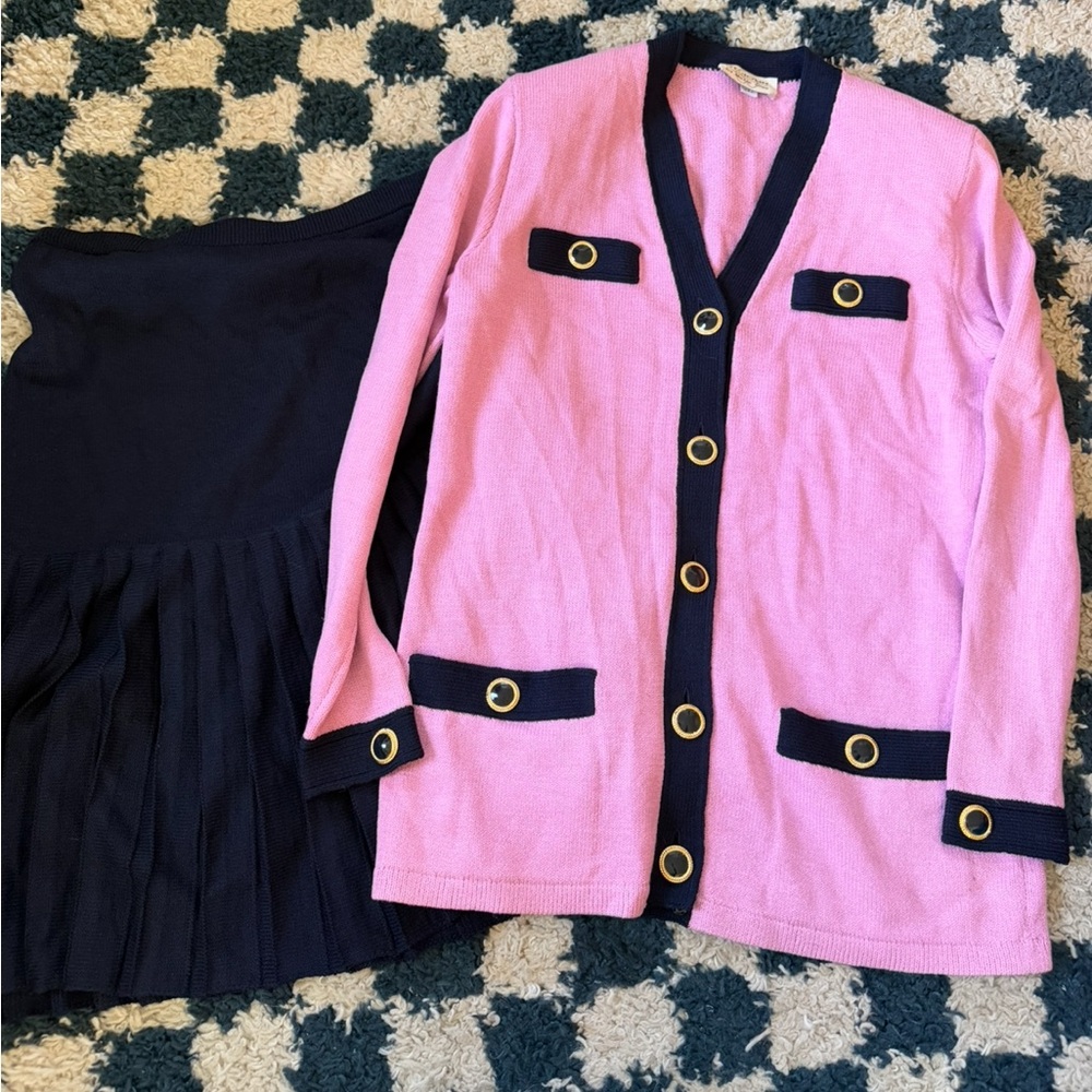 St. John pink skirt set